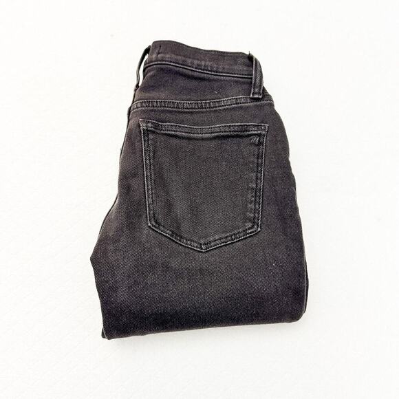 Madewell Mid-Rise Kick-Out Jeans Flared Black Denim Jeans Size 24 Petite - Picture 1 of 8